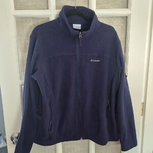 Columbia Women's Fast Trek II Full Zip Fleece Jacket Ebony Blue  EUC